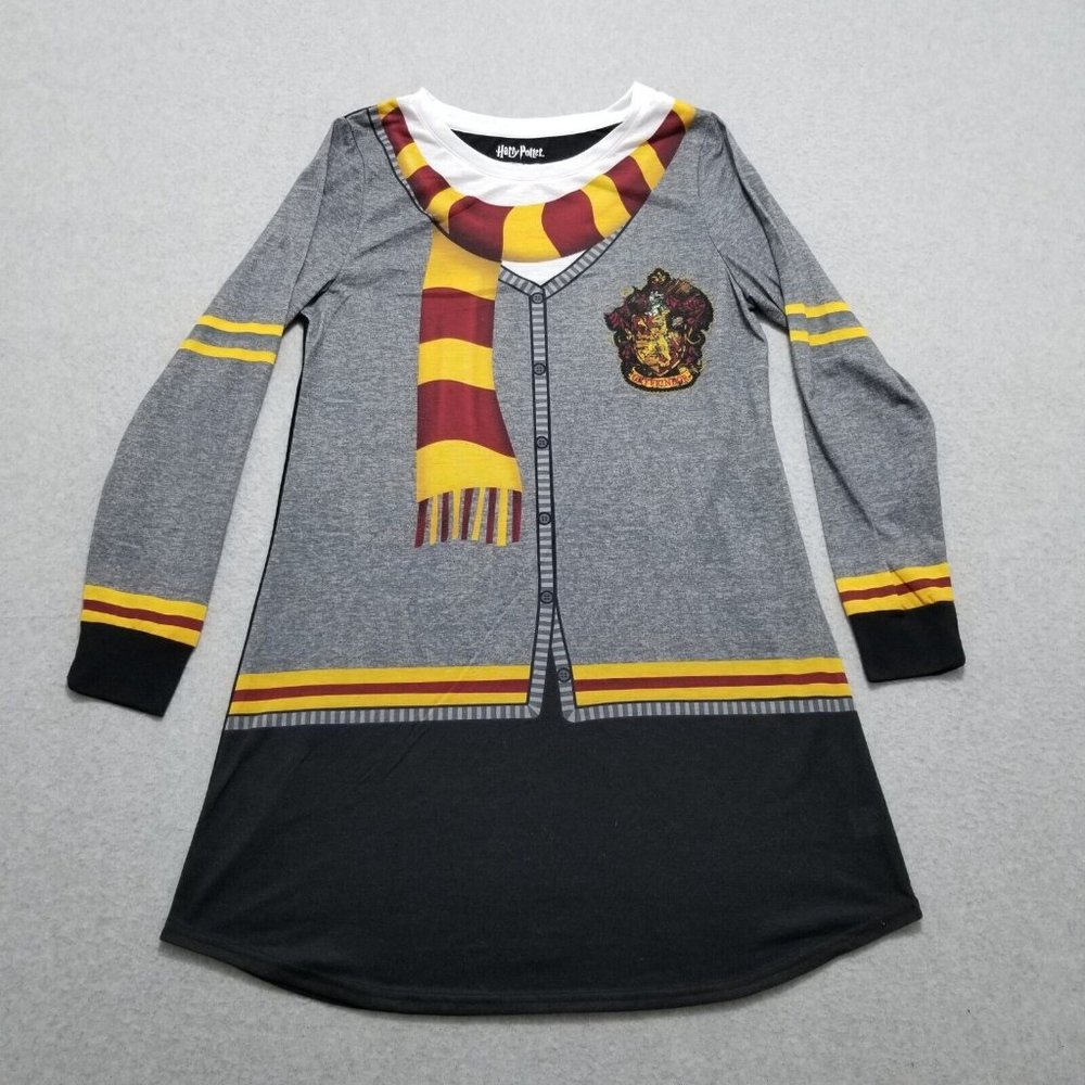 Harry Potter Shirt Womens Medium Gray Long Sleeve Crew Neck